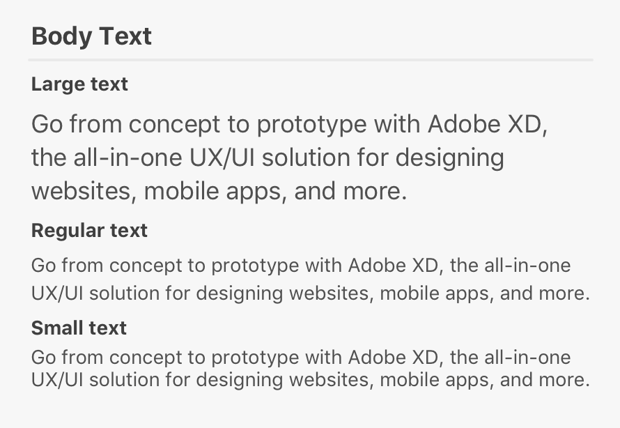 Typography · Adobe XD Plugin Reference